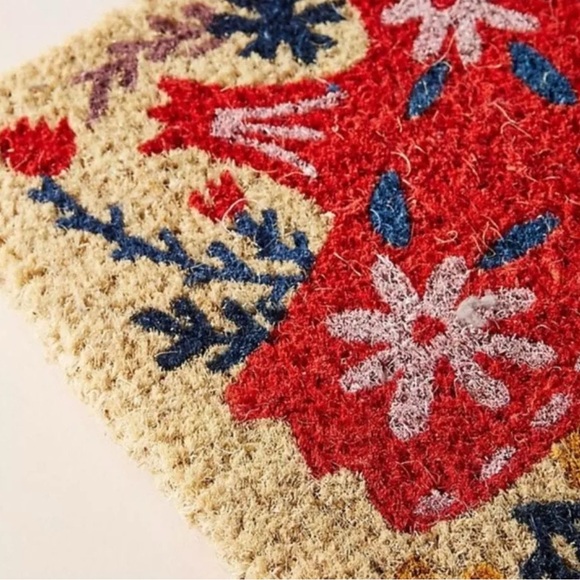 Anthropologie Flourished Welcome Doormat Birds, NIP - Picture 2 of 3